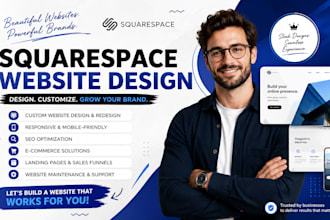 revamp update squarespace website, landing page, clone and edit squarespace