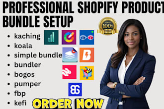 setup shopify product bundle aov ai rapi kaching pumper fbp koala glo color