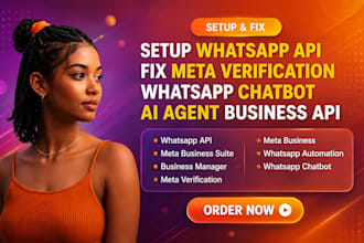 setup whatsapp api fix meta verification whatsapp chatbot ai agent business api