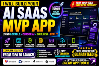 build lovable ai saas mvp web app using bolt new cursor and replit