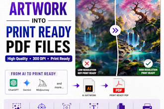 convert ai artwork to print ready PDF