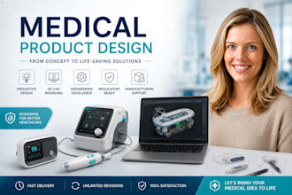 do medical device design, 3d cad modeling and prototyping for manufacturing