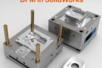 design injection mold plastic parts dfm in solidworks