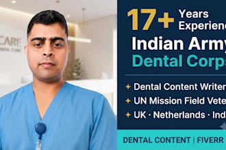 write dental website copy for dentists and dental clinics