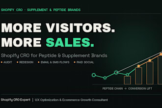 optimize your peptide or supplement store for higher conversion rate and sales