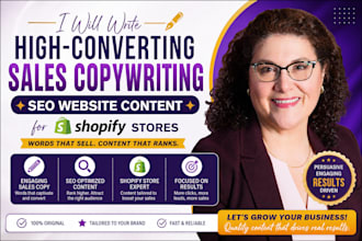 write high converting sales copywriting, SEO website content for shopify stores