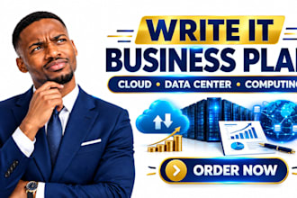 write IT infrastructure cloud service computing data center business plan