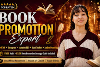 be your book promotion expert for social media booktok marketing and amazon seo