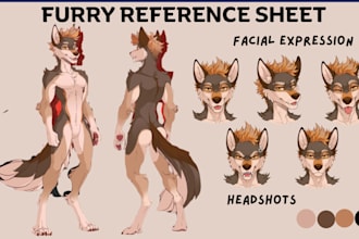 draw your furry reference sheet, anthro ref sheet, nsfw furry, furry commission
