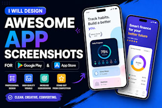 design awesome app screenshots for play store and app store