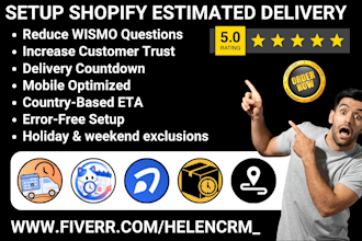 setup shopify estimated delivery date synctrack edder delm eta delivery timer