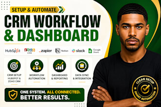 setup hubspot zoho zapier notion slack google sheets CRM workflow dashboard