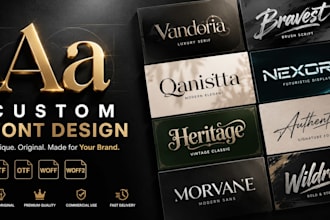 create a custom font, typography, typeface, otf ttf and lettering for your brand