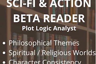 beta read your sci fi, action, or adventure story for plot logic