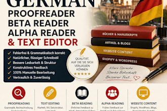 german proofreader beta reader and german text edit website