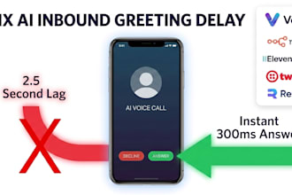 fix inbound ai voice agent greeting latency twilio sip trunking lines