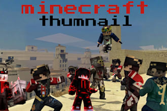 make a professional minecraft thumbnail
