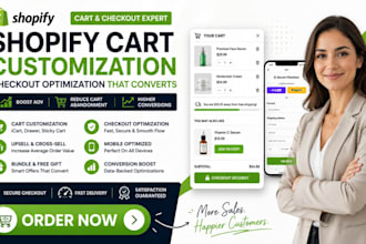 customize shopping cart checkout optimization shopify cart conversion work icart