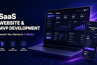 develop saas website, custom saas web app, mvp development for your saas startup