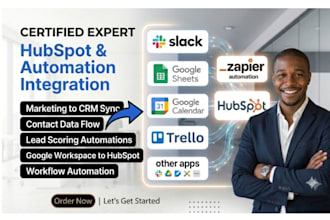 integrate hubspot slack google sheets gmail calendar trello zapier automation