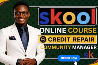 skool community setup skool online course skool credit repair skool community