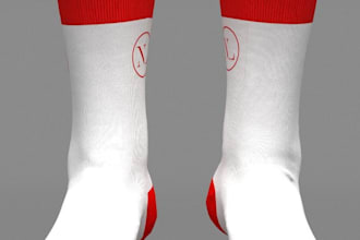 create professional 3d sock mockups and custom sock designs