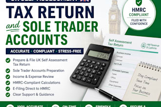 file UK self assessment tax return and sole trader accounts