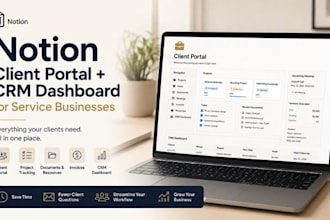 build a notion client portal CRM dashboard for agency and service businesses