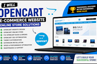 opencart ecommerce website opencart online store fix opencart bug opencart seo