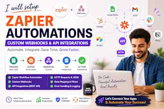 setup zapier automations custom webhooks and api integrations