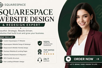 build squarespace 7 point 1 website upgrade design or redesign squarespace seo