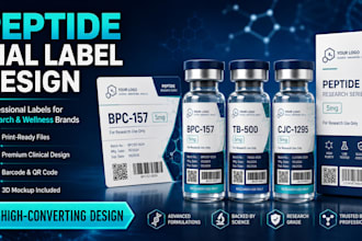 design peptide vial label and peptide label design