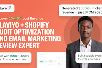 klaviyo audit optimization and shopify klaviyo email marketing review expert