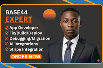 debug base44 app, migrate base44 and deploy base44 web app