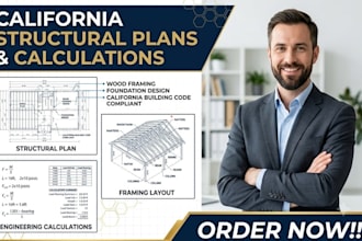 design california structural plans and load bearing calculations for adu