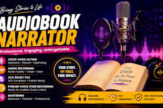 narrate your fantasy romance nonfiction  audiobook for acx and audible