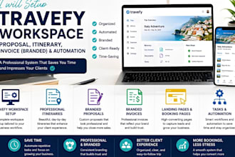 setup travefy workspace proposal itinerary branded invoice and automation