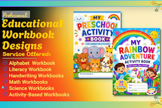 create children workbook, interactive educational workbook, worksheet, KDP book