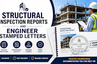 structural inspection reports and engineer stamped letters