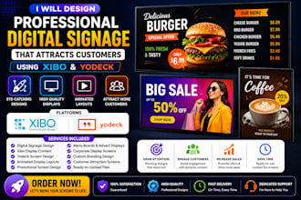 design professional digital signage that attracts customers using xibo yodeck