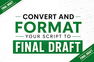 convert and format your script to final draft
