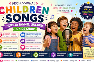 write and sing children nursery rhymes ,kid song and lullabies