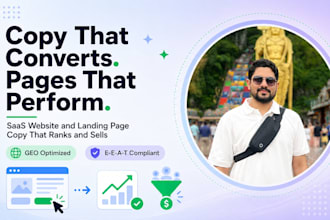 do saas website and landing page copy that converts