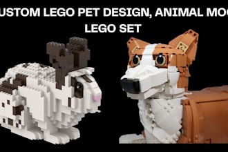do lego pet model animal moc with partlist and instructions
