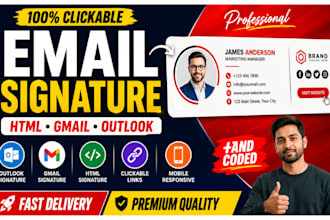 do clickable HTML email signature animated gmail outlook signature email footer