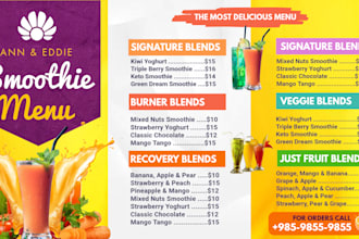 design digital menu, digital menu board