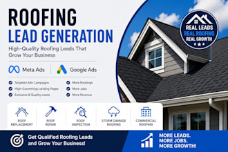 setup and fix facebook and google ads to generate roofing and construction leads