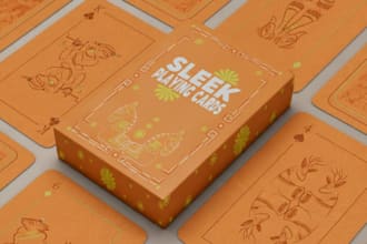 create playing card game design poker card deck game card box mockup