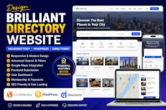 design brilliant directory website geodirectory website hivepress directorist