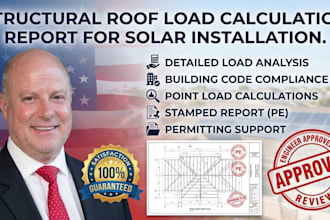 provide a structural roof load calculation report for solar installation